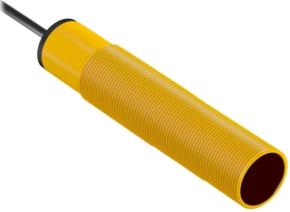 Produktfoto 1 von Banner zylindrisch Optischer Sensor, Empfänger, Bereich 20 m, Festzustand Ausgang, Anschlusskabel, Dunkelschaltend