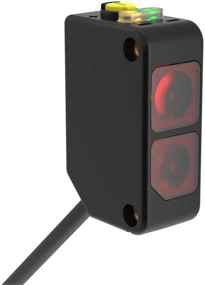 Produktfoto 1 von Banner Rechteckig Optischer Sensor, Diffus, Bereich 250 mm, PNP Ausgang, M12, Hell-/dunkelschaltend