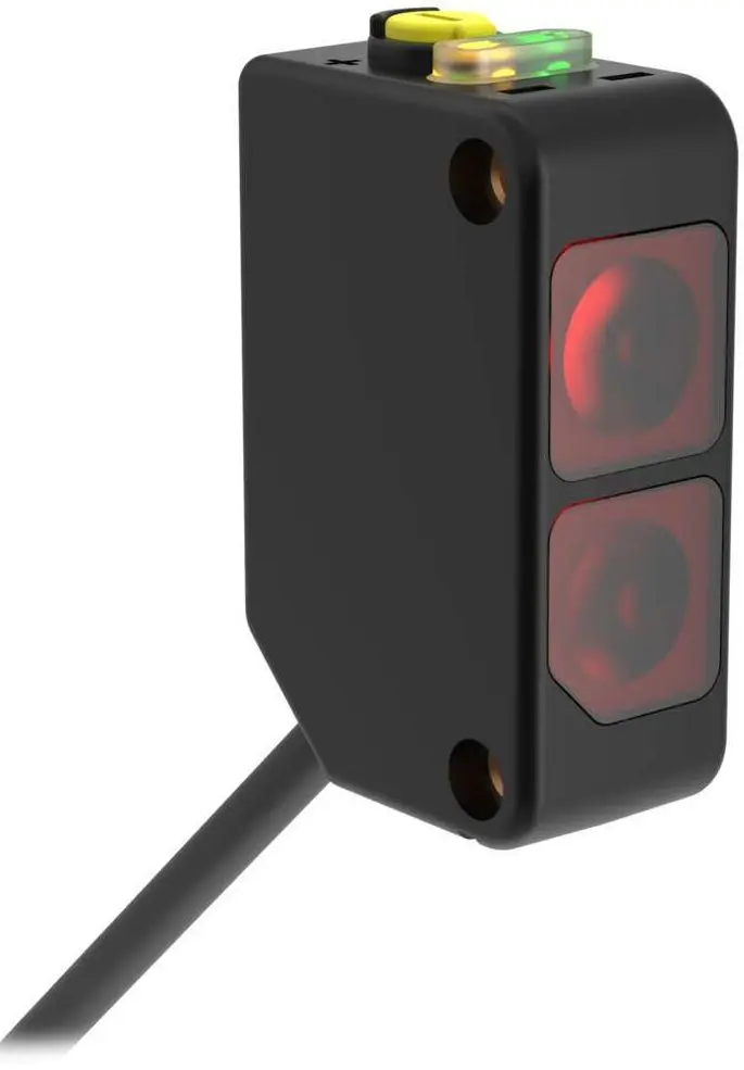 Produktfoto 1 von Banner Rechteckig Optischer Sensor, Diffus, Bereich 1500 mm, PNP Ausgang, M8, Hell-/dunkelschaltend