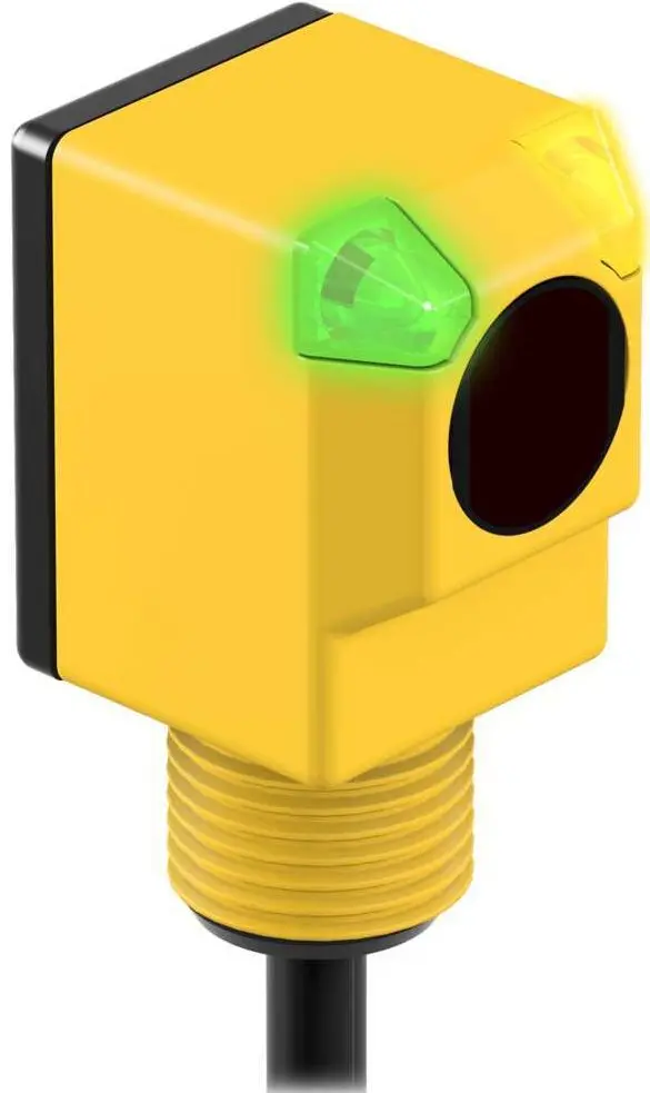 Produktfoto 1 von Banner Rechteckig Optischer Sensor, Empfänger, Bereich 20 m, Festzustand Ausgang, Anschlusskabel, Dunkelschaltend