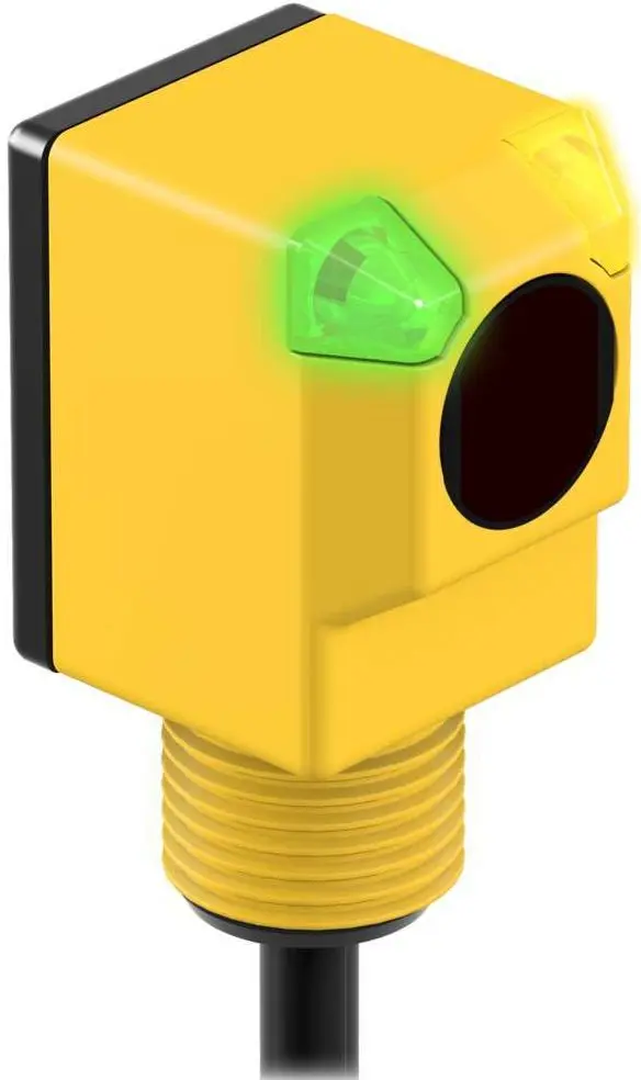 Produktfoto 1 von Banner Rechteckig Optischer Sensor, Retroreflektierend, Bereich 2m, PNP Ausgang, Anschlusskabel, Hell-/dunkelschaltend