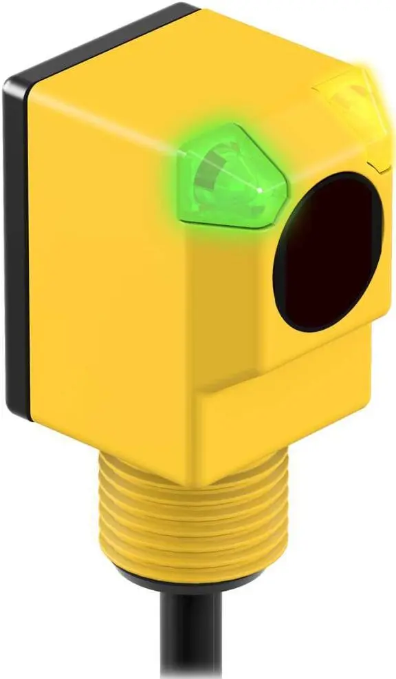 Produktfoto 1 von Banner Rechteckig Optischer Sensor, Empfänger, Bereich 2 m, PNP Ausgang, Anschlusskabel, Hell-/dunkelschaltend
