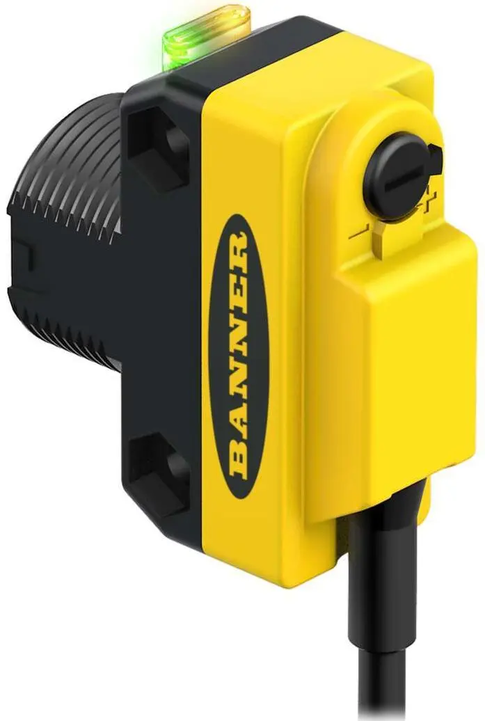 Produktfoto 1 von Banner Optischer Sensor, Konvergent, Bereich 43 mm, PNP Ausgang, Hell-/dunkelschaltend