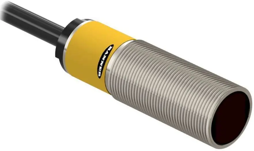 Produktfoto 1 von Banner zylindrisch Optischer Sensor, Fotoelektrisch, Bereich 20 m, PNP Ausgang, Hell-/dunkelschaltend