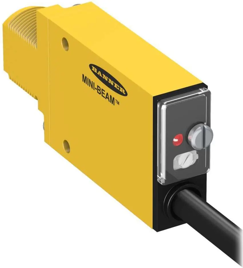 Produktfoto 1 von Banner Optischer Sensor, Konvergent, Bereich 43 mm, SPST Ausgang, Hell-/dunkelschaltend