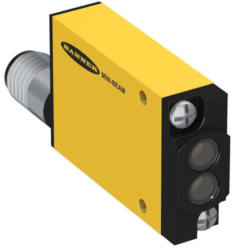 Banner Optischer Sensor, Diffus, Bereich 300 mm, SPST Ausgang, Hell-/dunkelschaltend