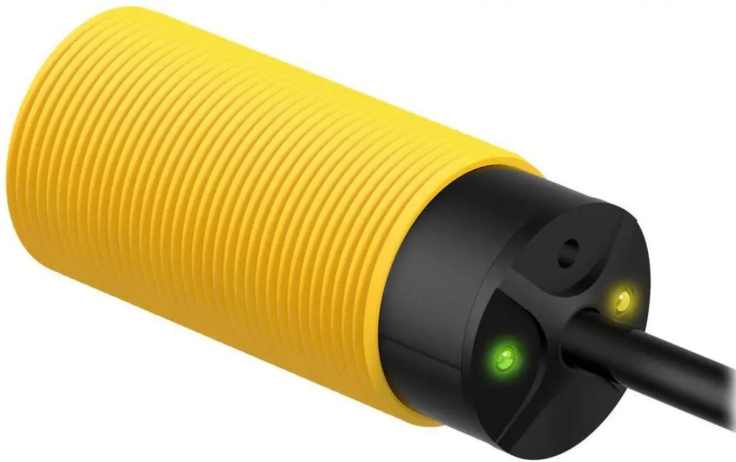 Produktfoto 1 von Banner zylindrisch Optischer Sensor, Infrarot-Bewegungsmelder, Bereich 60 m, PNP Ausgang, Anschlusskabel,