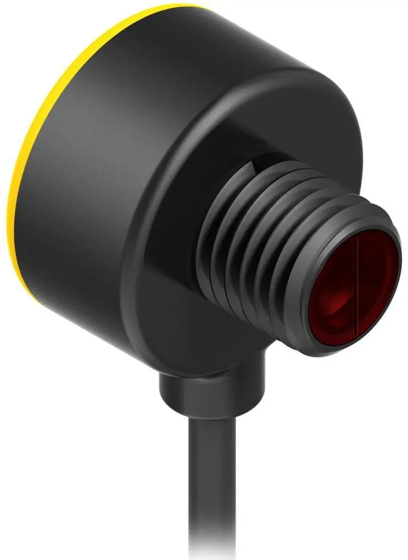 Produktfoto 1 von Banner zylindrisch Optischer Sensor, LED mit sichtbarem rotem Licht, Bereich 100 mm, PNP Dark Operate Ausgang, M12