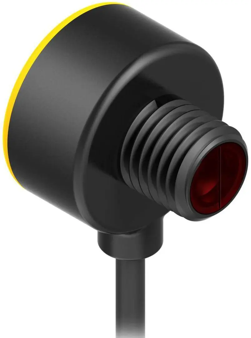 Produktfoto 1 von Banner zylindrisch Optischer Sensor, LED mit sichtbarem rotem Licht, Bereich 50 mm, PNP Ausgang, Anschlusskabel,