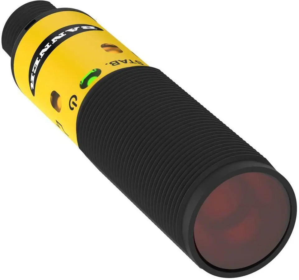 Produktfoto 1 von Banner zylindrisch Optischer Sensor, Bereich 25000 mm, Stecker mit Schnellkupplung