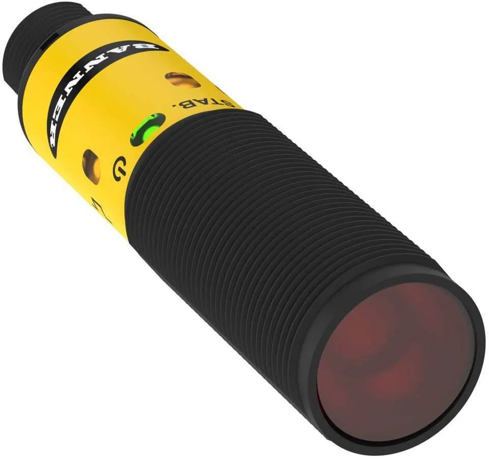 Produktfoto 1 von Banner zylindrisch Optischer Sensor, Bereich 50 mm, PNP ODER NPN Ausgang, 4 Pin M12 Euro-Style