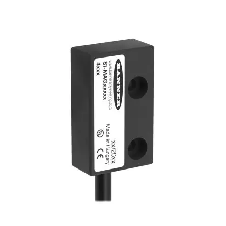 Produktfoto 1 von Banner SI-MAG Magnetisch Micro-QD, 4-polig Verriegelungsschalter 170V dc aus Thermoplast, 1 NC, 1 Schließer, Magnetisch