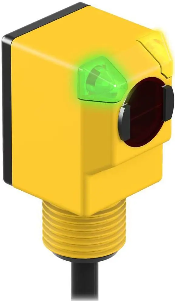 Produktfoto 1 von Banner Rechteckig Optischer Sensor, Hintergrundunterdrückung, Bereich 50 mm, Solid State AC-Schalter Ausgang,