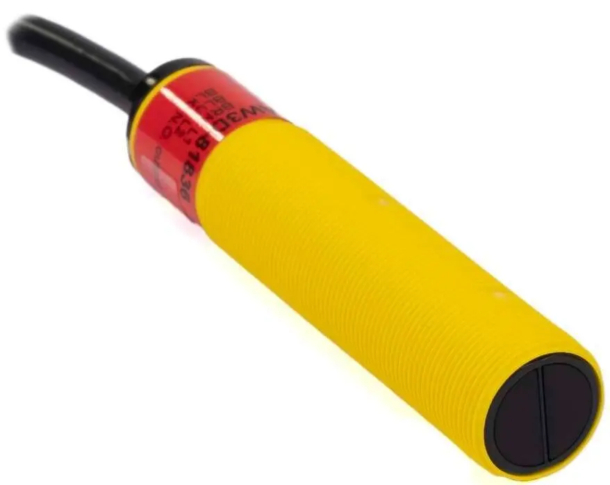 Produktfoto 1 von Banner zylindrisch Optischer Sensor, Diffus, Bereich 100 mm, Solid State AC-Schalter Ausgang, Anschlusskabel,
