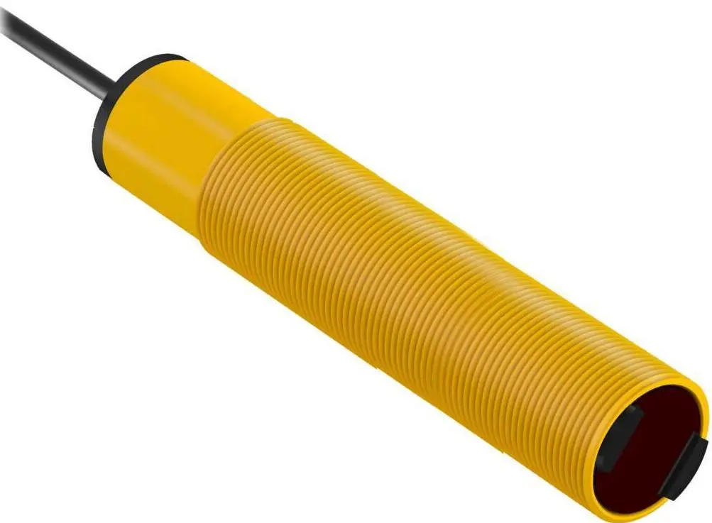 Produktfoto 1 von Banner zylindrisch Optischer Sensor, Hintergrundunterdrückung, Bereich 100 mm, Solid State AC-Schalter Ausgang,