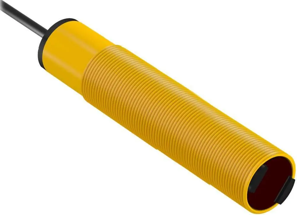 Produktfoto 1 von Banner zylindrisch Optischer Sensor, Hintergrundunterdrückung, Bereich 2 m, Solid State AC-Schalter Ausgang,