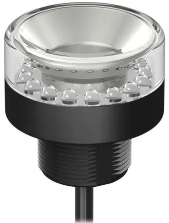Produktfoto 1 von Banner K50 Beacon LED Dauer LED-Signalleuchte 130V ac Rot Basis, Ø 50 mm x 49 mm IP67, IP69K