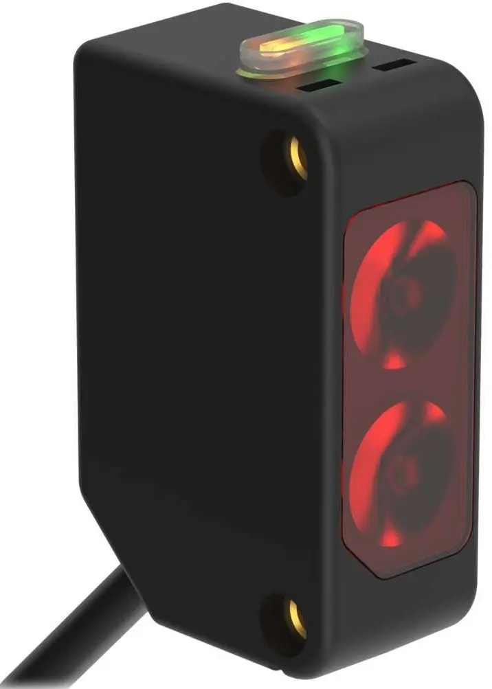 Produktfoto 1 von Banner Rechteckig Optischer Sensor, Hintergrundunterdrückung, Bereich 150 mm, PNP Ausgang, Zopf QD,