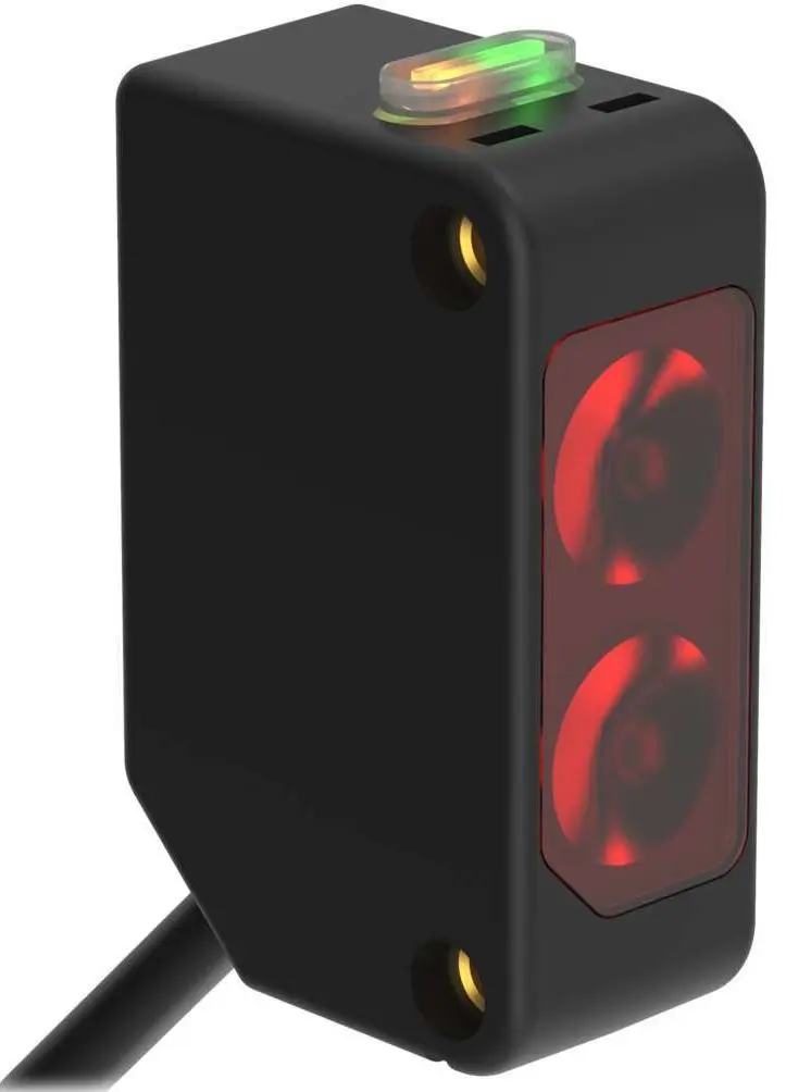 Produktfoto 1 von Banner Rechteckig Optischer Sensor, Hintergrundunterdrückung, Bereich 50 mm, PNP Ausgang, Micro Integral QD,