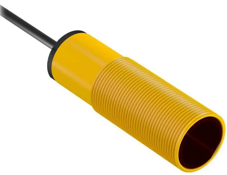 Produktfoto 1 von Banner zylindrisch Optischer Sensor, Empfänger, Bereich 20 m, NPN Ausgang, Anschlusskabel, Hell-/dunkelschaltend