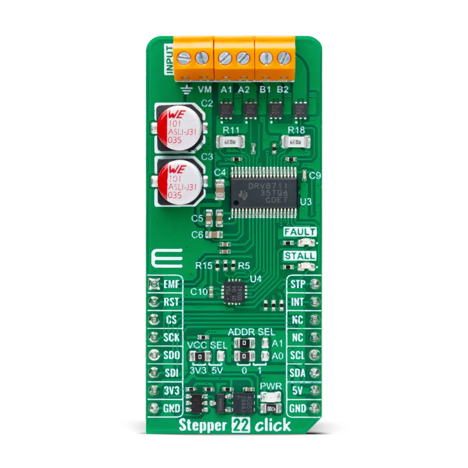 Produktfoto 1 von MikroElektronika DRV8711 Microcontroller Development Kit, Bipolarer Schrittmotor-Gate-Treiber von Texas Instruments