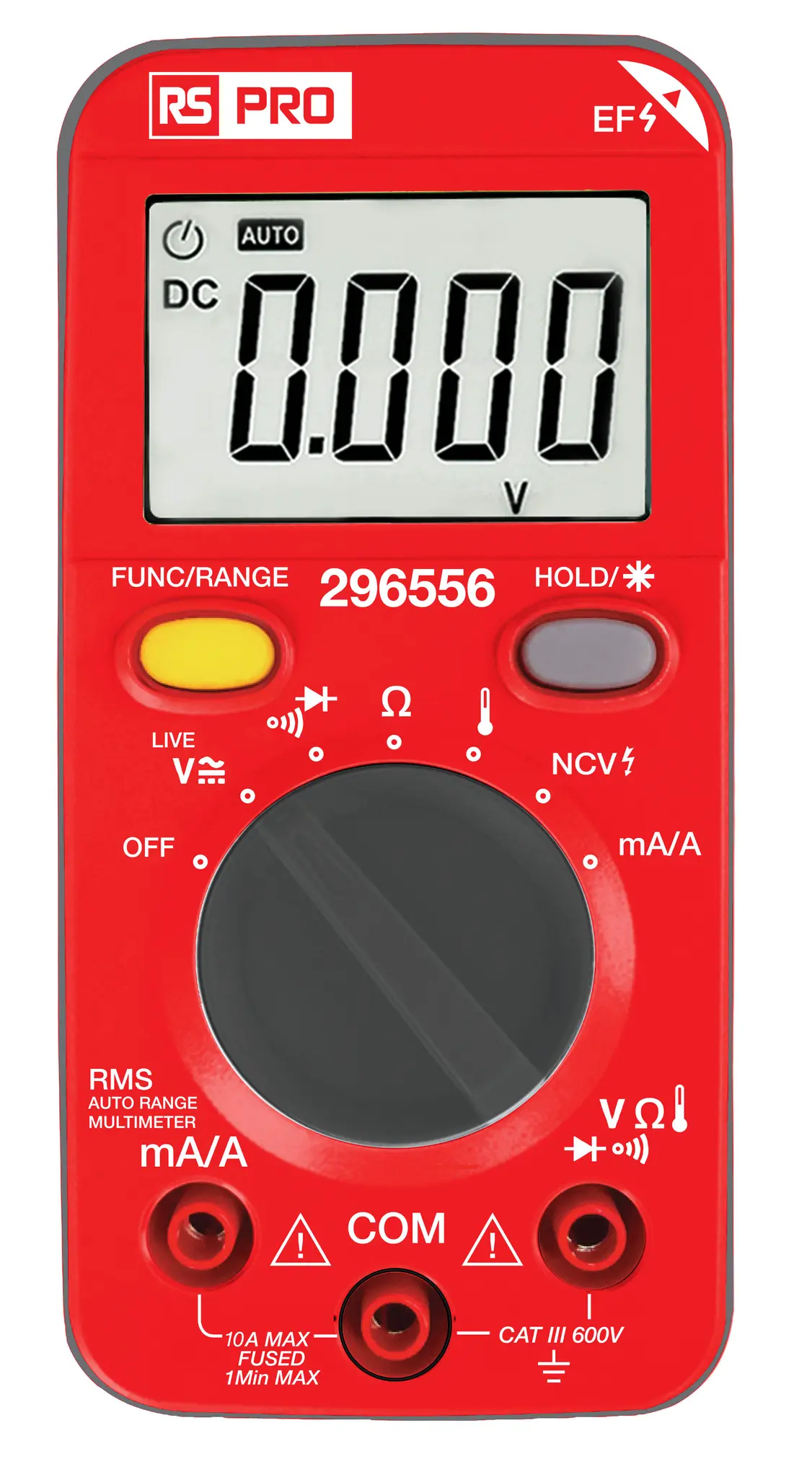 Produktfoto 1 von RS PRO Digital Digital Digital-Multimeter, CAT III 600 V ac / 1 A ac 1 A dc, 20 mΩ