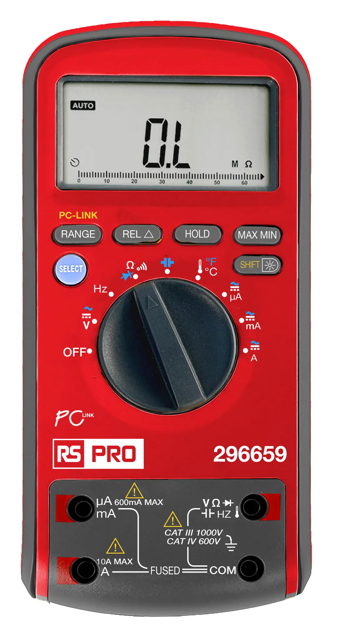 Produktfoto 1 von RS PRO Digital Digital Digital-Multimeter Echteffektivwert 1 kV ac / 10 A ac 10 A dc, 66 mΩ