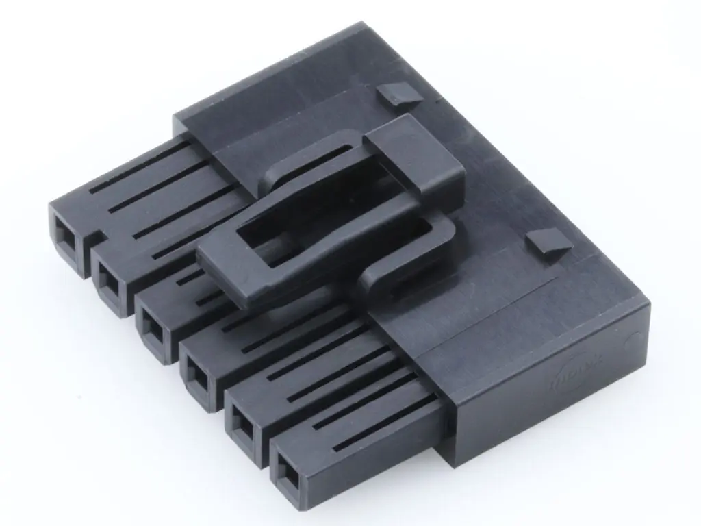 Produktfoto 1 von Molex 215913 Leiterplattenleiste Horizontal, 6-polig / 1-reihig, Raster 4.2 mm Raster Presssitz, Ummantelt