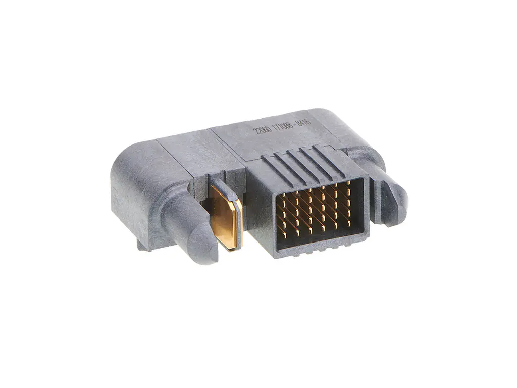 Produktfoto 1 von Molex 171088, 2 mm Backplane-Steckverbinder Leiterplatte, 31-polig Stecker, 5-reihig, gewinkelt 6