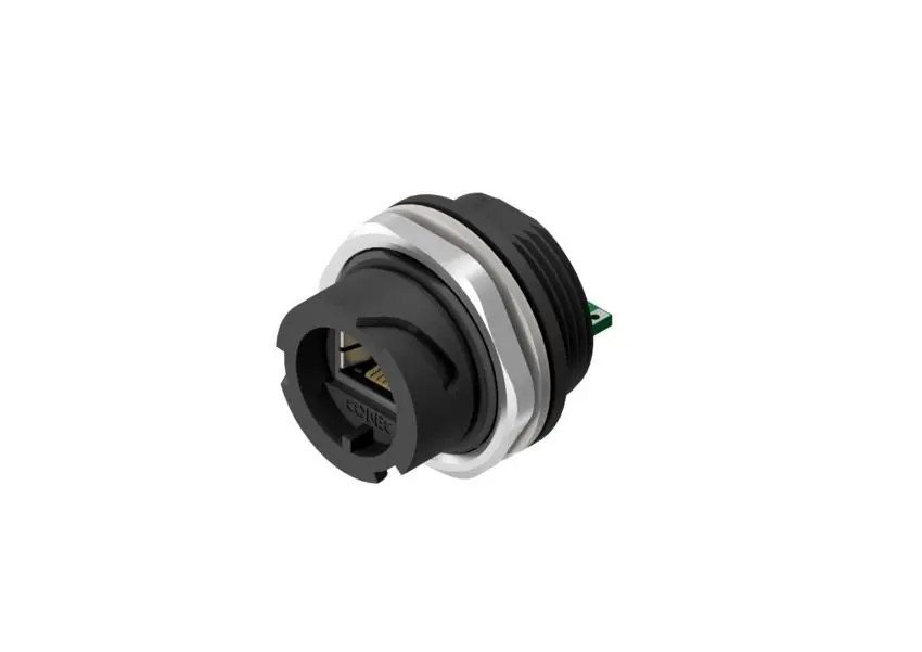 CONEC 17-100 Stecker Cat5e Ethernet-Steckverbinder, 1-Port Abgeschirmt Gewindemontage Gerade