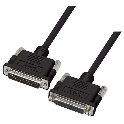 Produktfoto 1 von L-Com CS2NB25MF Kabel assembliert / D-Sub, 25-polig Buchse Stecker Polyvinylchlorid, Schwarz, CE2011/65/EU, RoHS