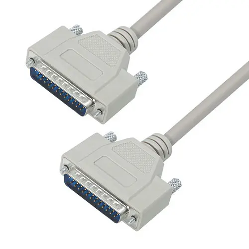 Produktfoto 1 von L-Com CSMN25MM Kabel assembliert / D-Sub, 25-polig Stecker / D-Sub, 25-polig Stecker, 1 ft Polyvinylchlorid, Hellgrau,