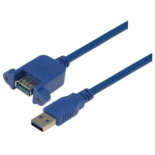 Produktfoto 1 von L-Com USB-Kabel, USB / USBA, 500mm USB 3.0