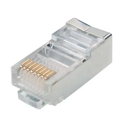 Produktfoto 1 von L-Com T8P8C Stecker RJ-Steckverbinder, 1-Port 1-polig Messing vernickelt Gerade