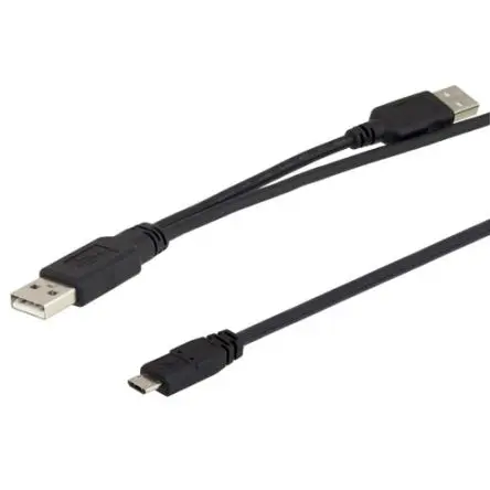 Produktfoto 1 von L-Com Stecker CAUAMICBY USB-Kabel, USB Typ A Stecker / USB B, USB-Typ B, 900 mm USB 2.0 Schwarz