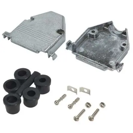 Produktfoto 1 von L-Com SD-C Haube für Sub-D Steckverbinder, 25 Kontakte, Stecker/Buchse, Schwarz