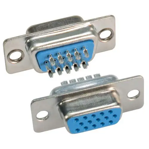 Produktfoto 1 von L-Com SDH D-Sub-Steckverbinder 1 Gerade, 15-polig 2.3 mm Raster, Schraubanschlussklemme Buchse, mit Abdrückschraube