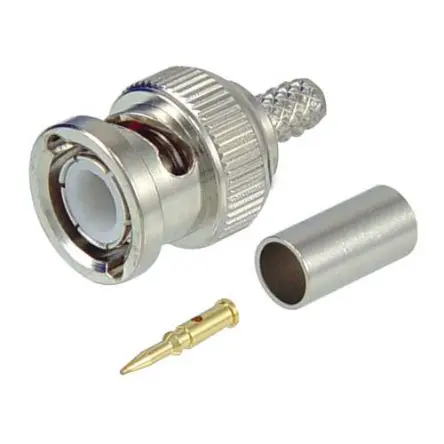 Produktfoto 1 von L-Com ASM Stecker Koaxialsteckverbinder BNC-Steckverbinder, für LMR-195-Kabel, 50 Ω Crimpbefestigung, Gerade