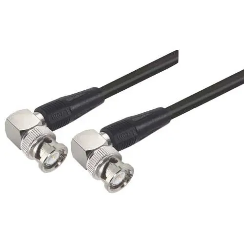 Produktfoto 1 von L-Com CC58C Koaxialkabel Stecker, 50 Ω Stecker, 1 ft, Rechtwinklig / BNC, Schwarz