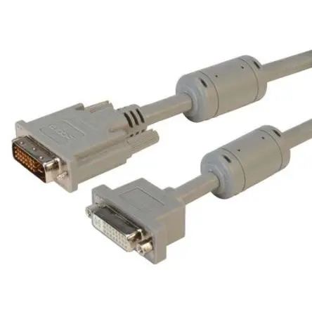 L-Com DVI-Kabel A DVI-D-Dual-Link-Anschluss - Stecker B DVI-D - Buchse, 3 ft Polyvinylchlorid Grau