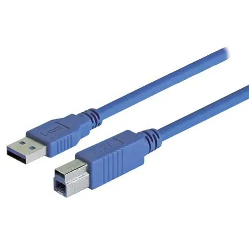 Produktfoto 1 von L-Com USB-Kabel, USB / USB B, 300mm USB 3.0