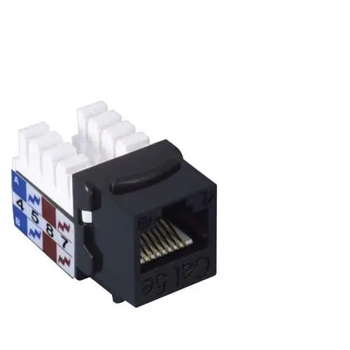 Produktfoto 1 von L-Com MJS110C5E-BLK RJ-Steckverbinder, 5E, RJ45 Typ Modularer Steckverbinder, Anschlüsse 1 Port