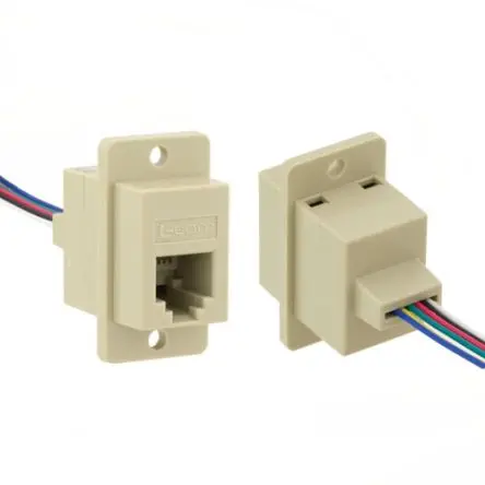 Produktfoto 1 von L-Com ECJ RJ-Steckverbinder, RJ12 Typ Modularer Steckverbinder, L. 254 mm, Anschlüsse 1 Port