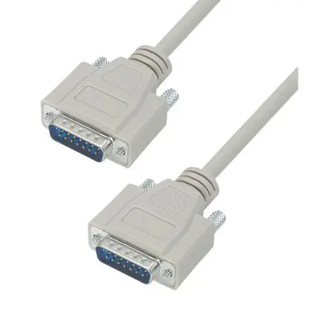 Produktfoto 1 von L-Com CSMN Kabel assembliert / D-Sub, 15-polig Stecker / DB15 Stecker, 10 ft Polyvinylchlorid, Hellgrau, RoHS, UL