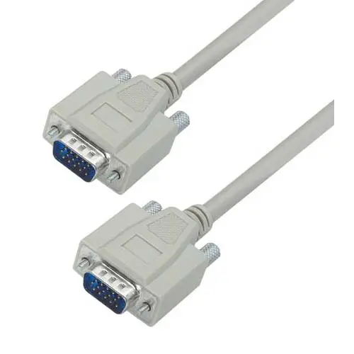 Produktfoto 1 von L-Com Kabel assembliert / D-Sub, 15-polig Stecker / D-Sub, 15-polig Stecker Polyvinylchlorid, Hellgrau, RoHS,