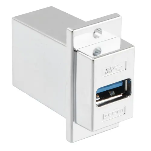 Produktfoto 1 von L-Com, Gerade ECF504-3AA-S USB-Steckverbinder Buchse 1, Panel USB 3.0