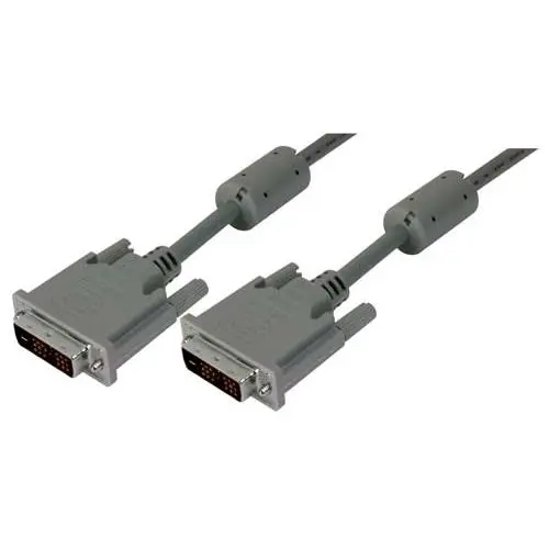 Produktfoto 1 von L-Com DVI-Kabel A DVI-D Single Link-Anschluss - Stecker B DVI-D - Stecker, 15 ft Polyvinylchlorid Grau