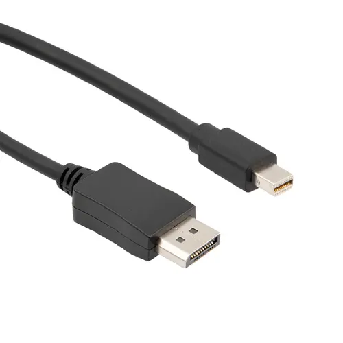 Produktfoto 1 von L-Com, Stecker DisplayPort-Kabel A Stecker B DisplayPort - Stecker, 1 m Polyesterfolienabschirmung, Aluminium