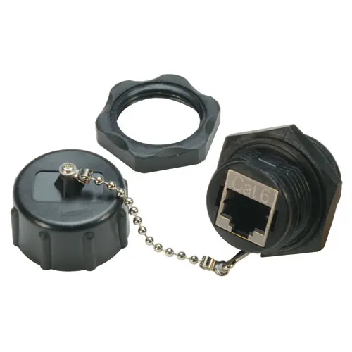 Produktfoto 1 von L-Com, WPB Ethernet-Verbinder, RJ45, Kat. 6, 1 -Port, Typ Messing vernickelt