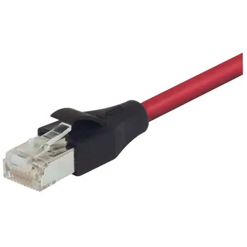 Produktfoto 1 von L-Com TRD Kat. 6 Cat.6 Netzwerkkabel, 1 ft, Rot, A Gerade Stecker, B RJ45 Stecker Abgeschirmt, Raucharm halogenfrei